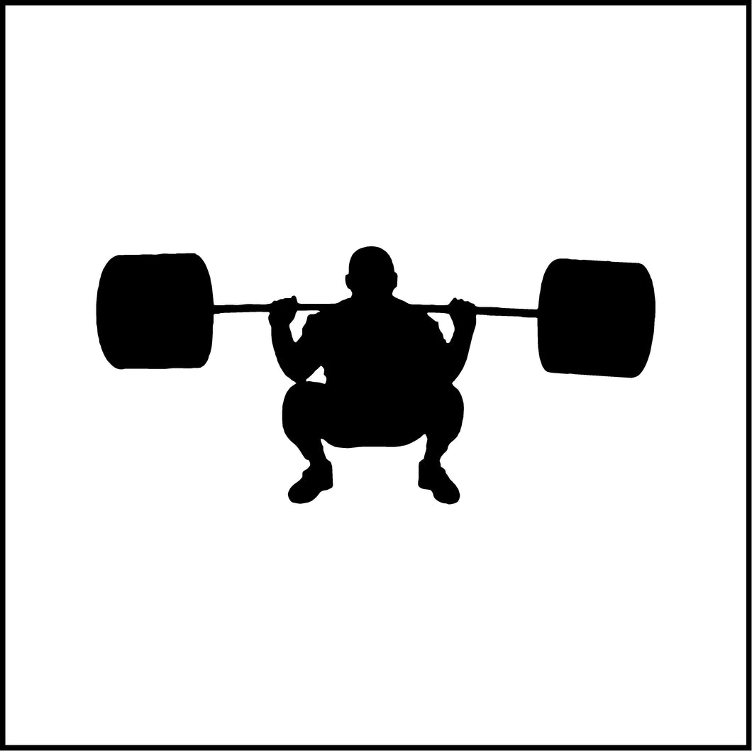 Weightlifter Dead Lift Vinyl Decal/Sticker