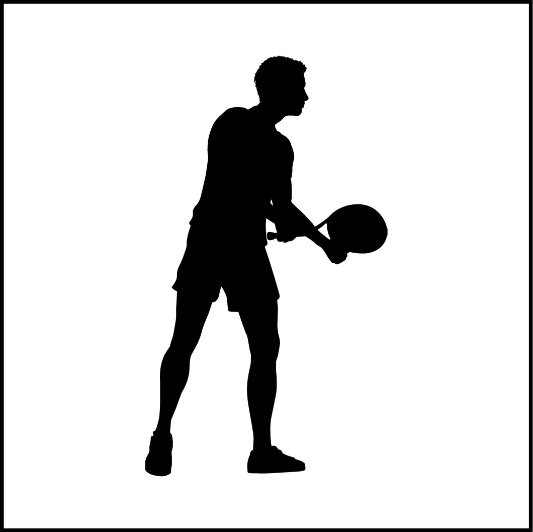 Guy Tennis Player #2 Vinyl Decal/Sticker