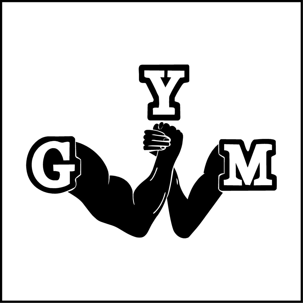 Gym Arms Clasped Vinyl Decal
