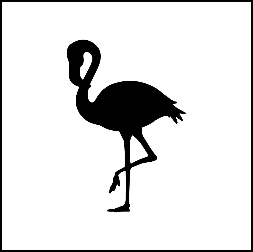 Flamingo Standing Vinyl Decal