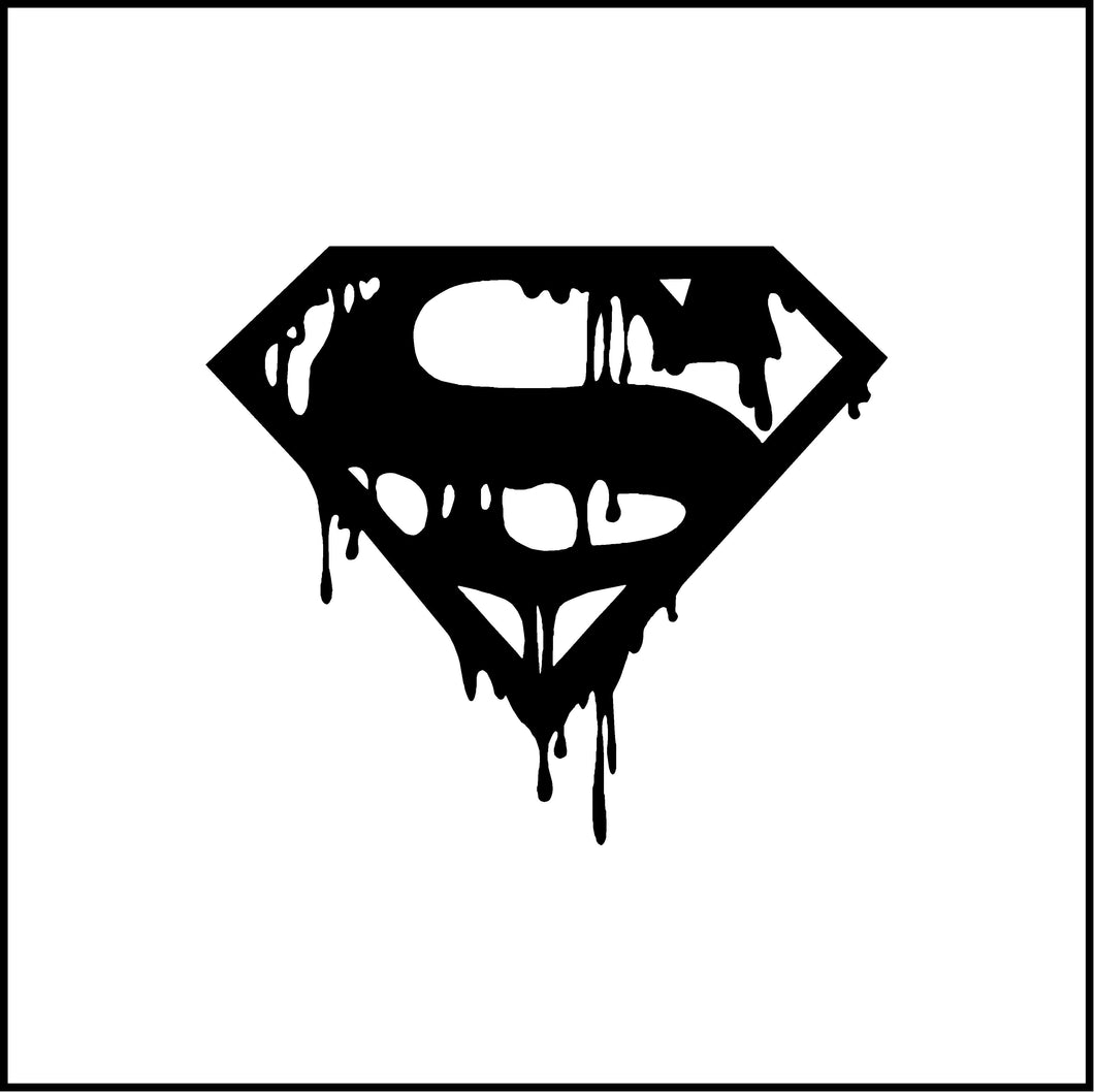 Superman Symbol/Logo Dripping Vinyl Decal/Sticker