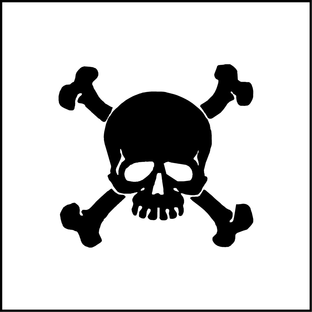 Skull And Cross Bones Vinyl Decal