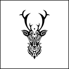 Load image into Gallery viewer, Deer Tribal Trophy Head Vinyl Decal
