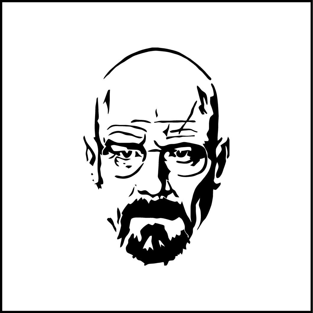 Walter White/Heisenberg face Breaking Bad Vinyl Decal