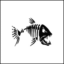 Load image into Gallery viewer, Fish Skeleton Fish Bones Vinyl Decal
