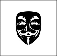 Load image into Gallery viewer, Guy Fawkes Mask Vinyl Decal
