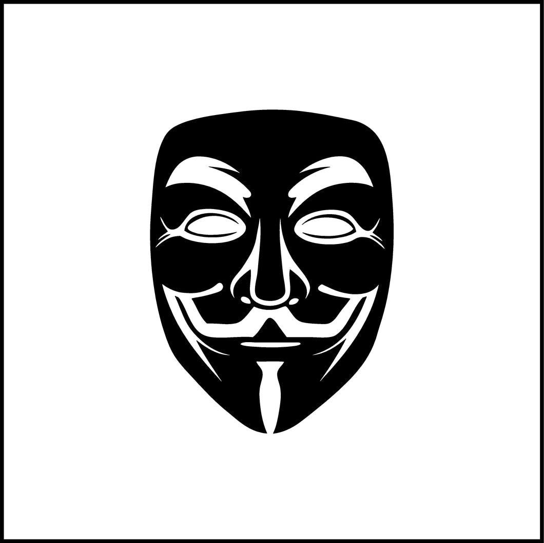 Guy Fawkes Mask Vinyl Decal