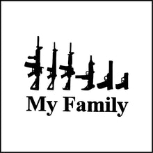 Load image into Gallery viewer, My Family Gun Vinyl Decal
