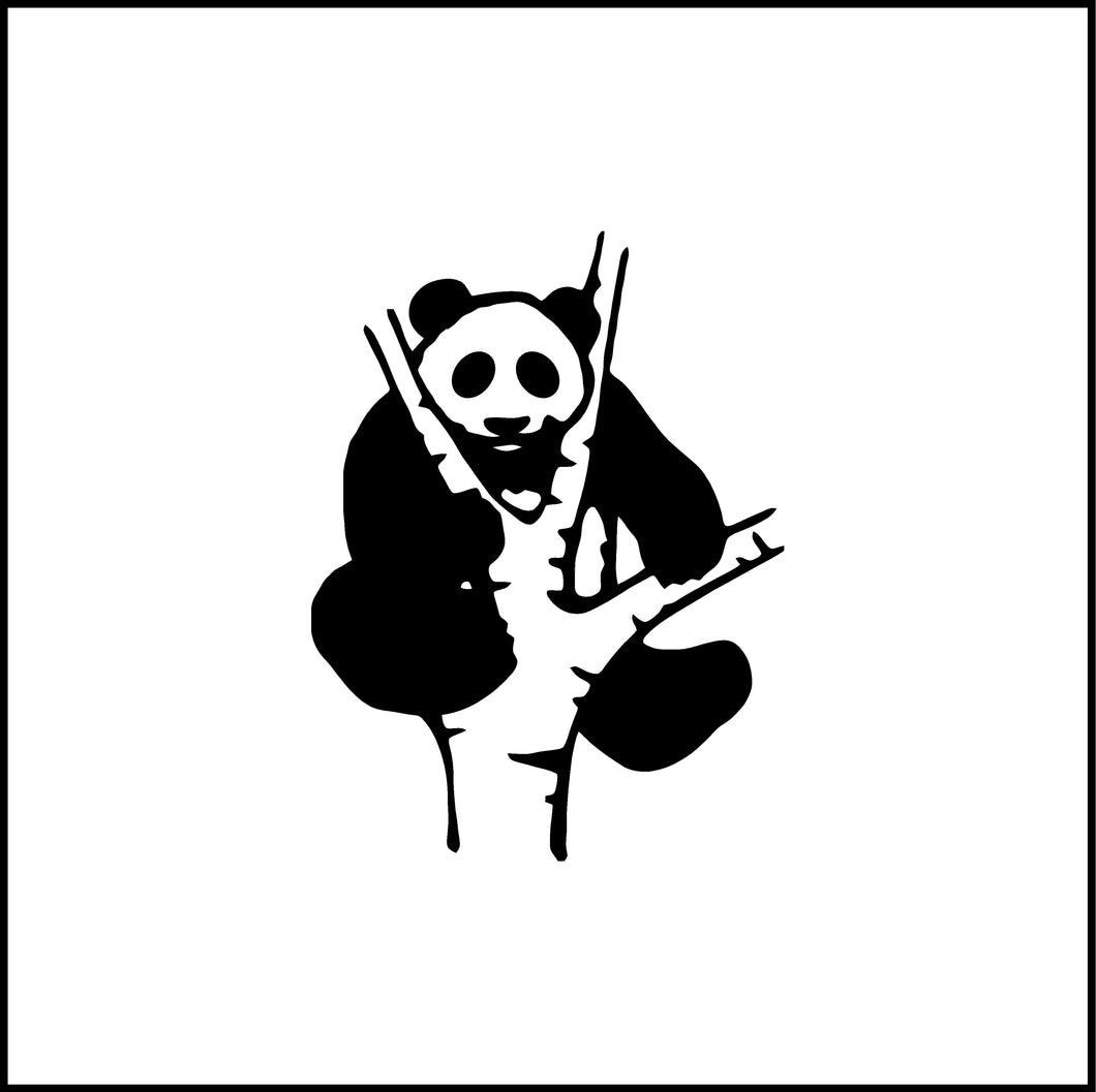 Panda Bear In Tree Vinyl Decal
