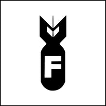 Load image into Gallery viewer, F Bomb/ Missle Vinyl Decal
