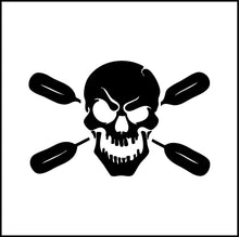 Load image into Gallery viewer, Skull With Oars Vinyl Decal

