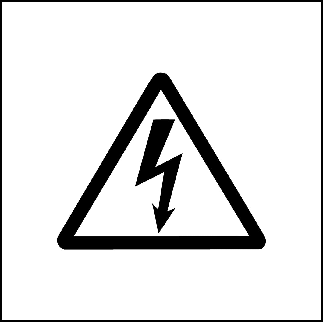High Voltage Symbol Vinyl Decal