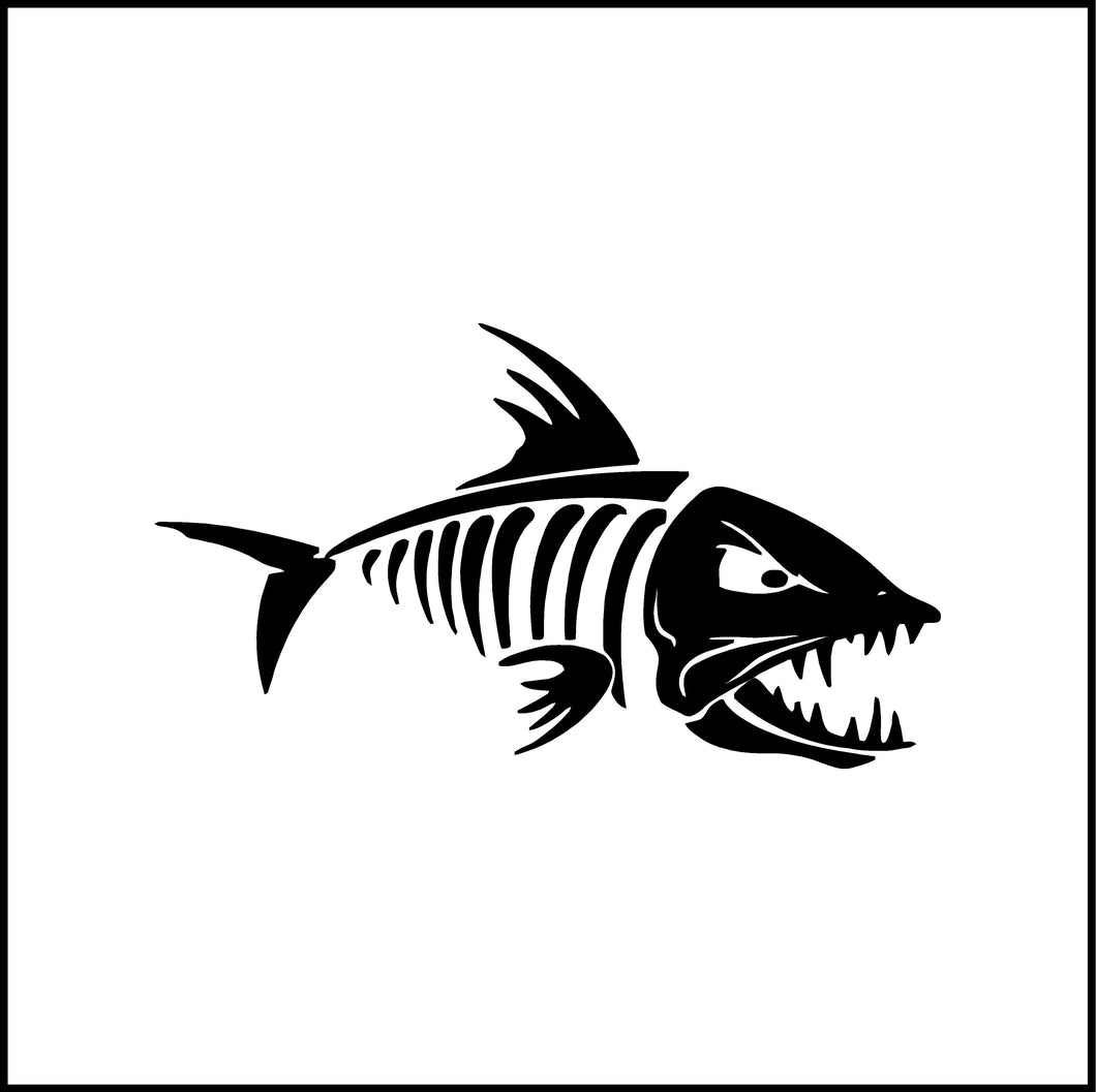 Fishing Decal | Born to fish decal | Fish bones | Vinyl Sticker & Wall  Decals