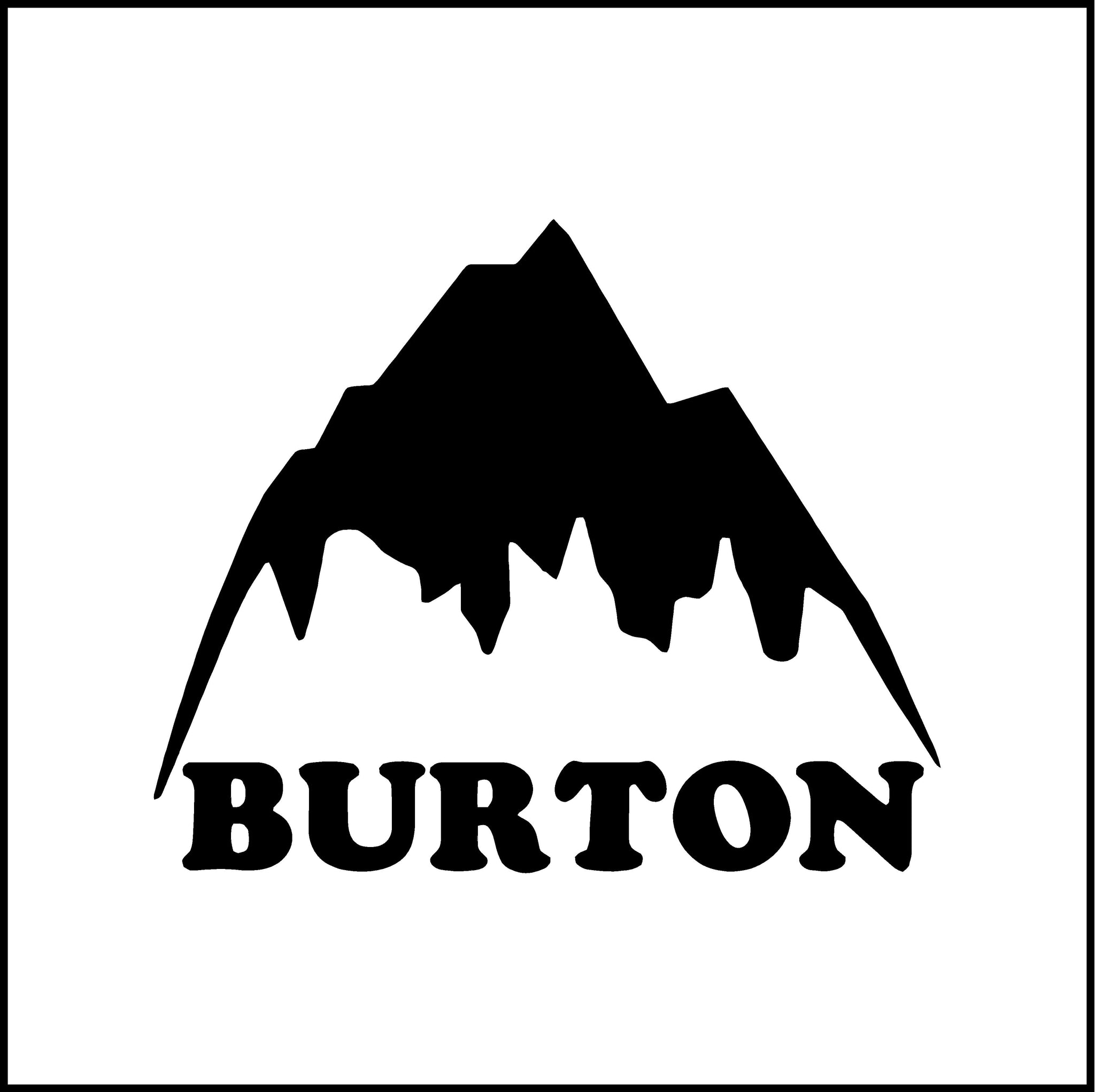 BURTON（バートン） マウンテンロゴタグのライン Burton Mountains Vinyl Bumper Decal – Pro Line Decals
