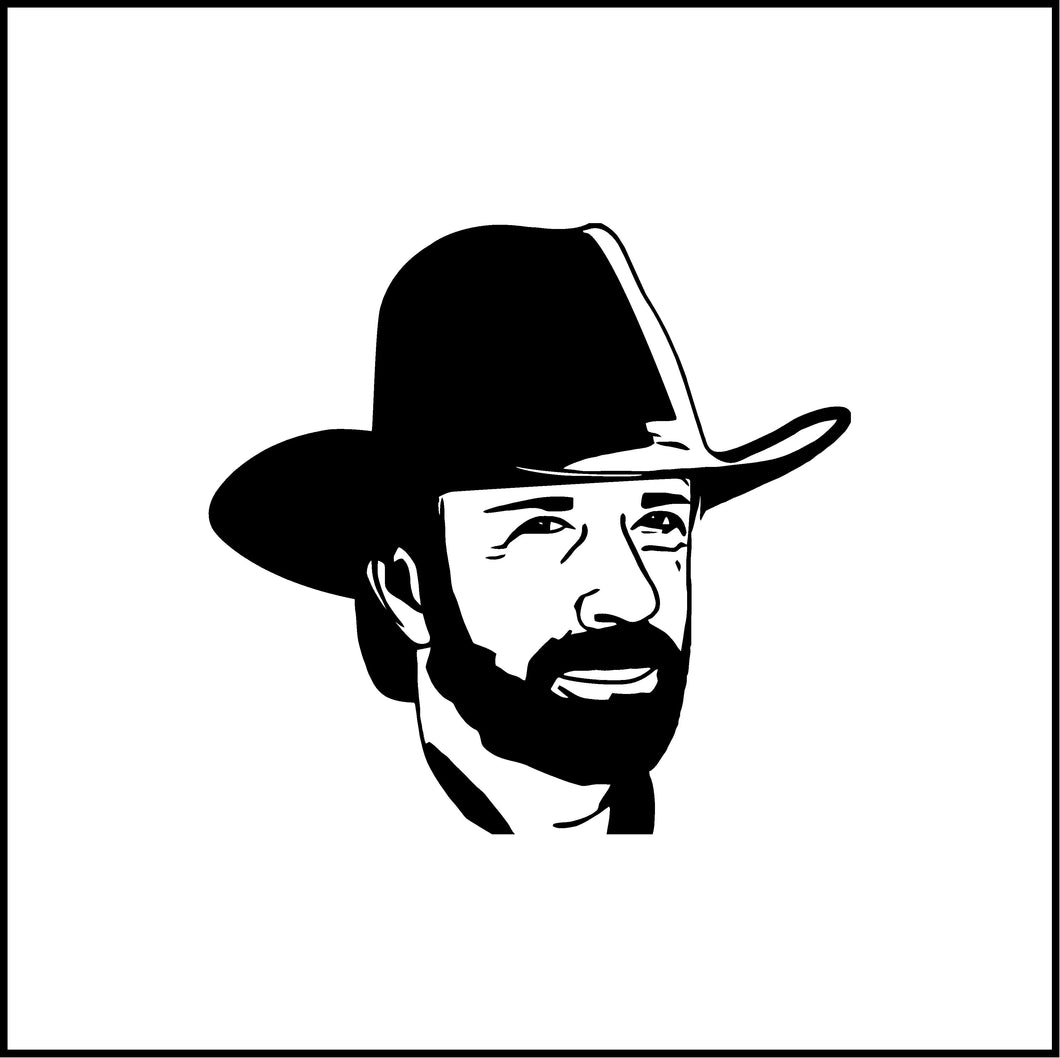 Chuck Norris Portrait Vinyl Decal