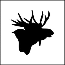 Load image into Gallery viewer, Moose Head Silhouette Vinyl Decal

