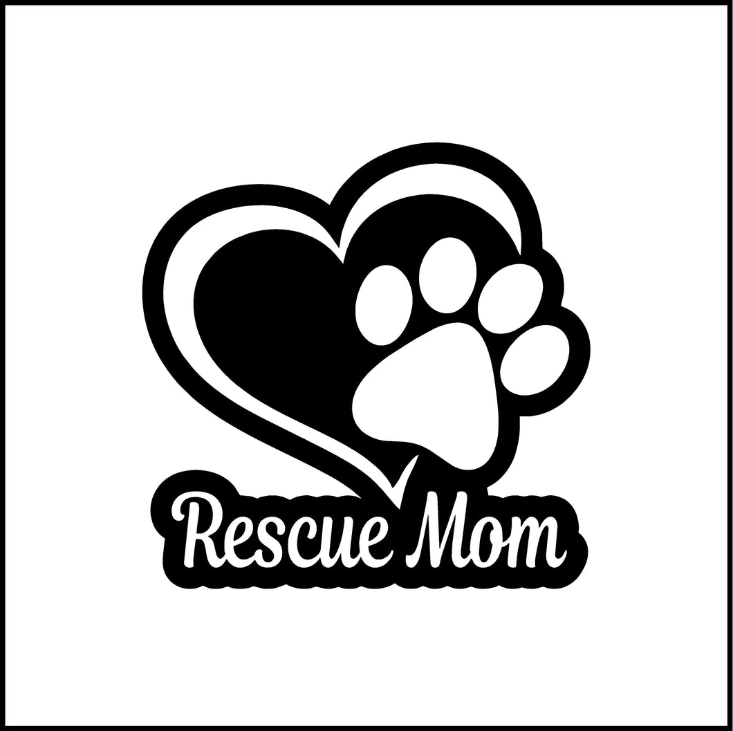 Rescue Mom Animals Vinyl Decal