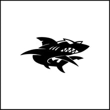 Load image into Gallery viewer, Cartoon Shark With Glasses Vinyl Decal
