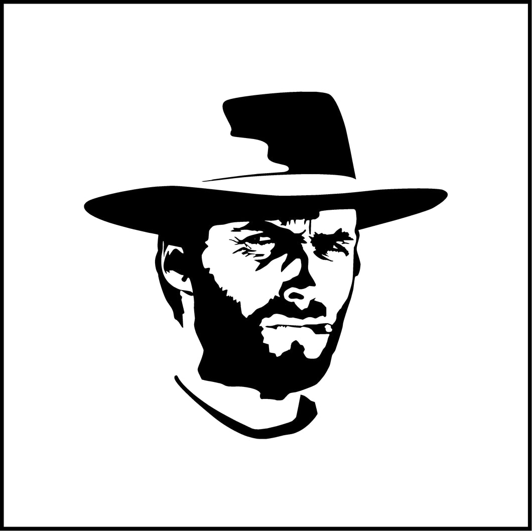 Clint Eastwood Portrait Vinyl Decal