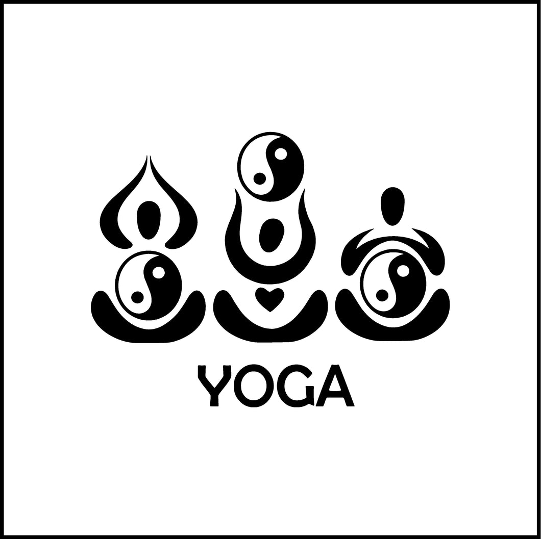 Yoga Symbols Vinyl Decal