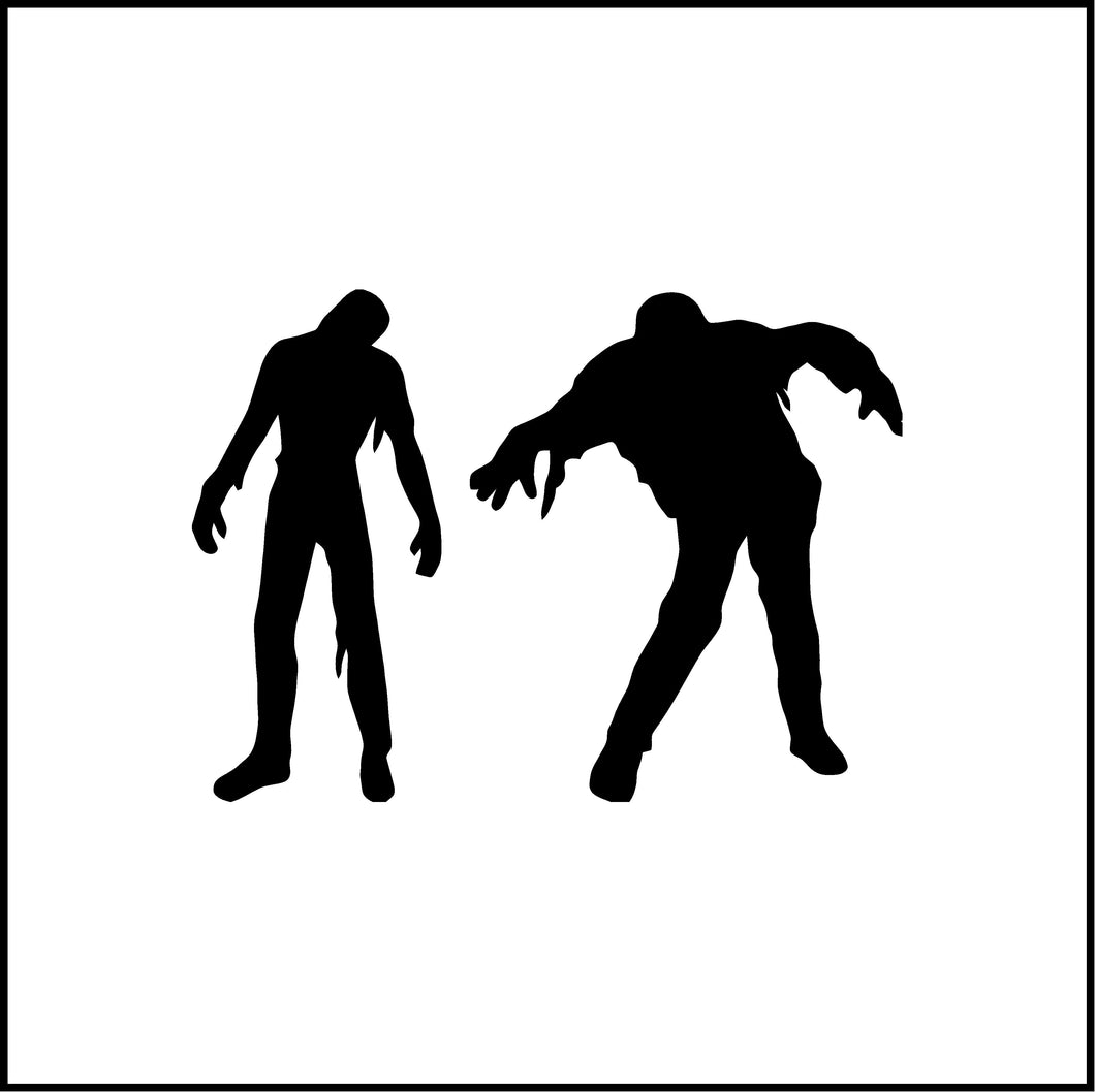 Pair Of Zombies Vinyl Decal
