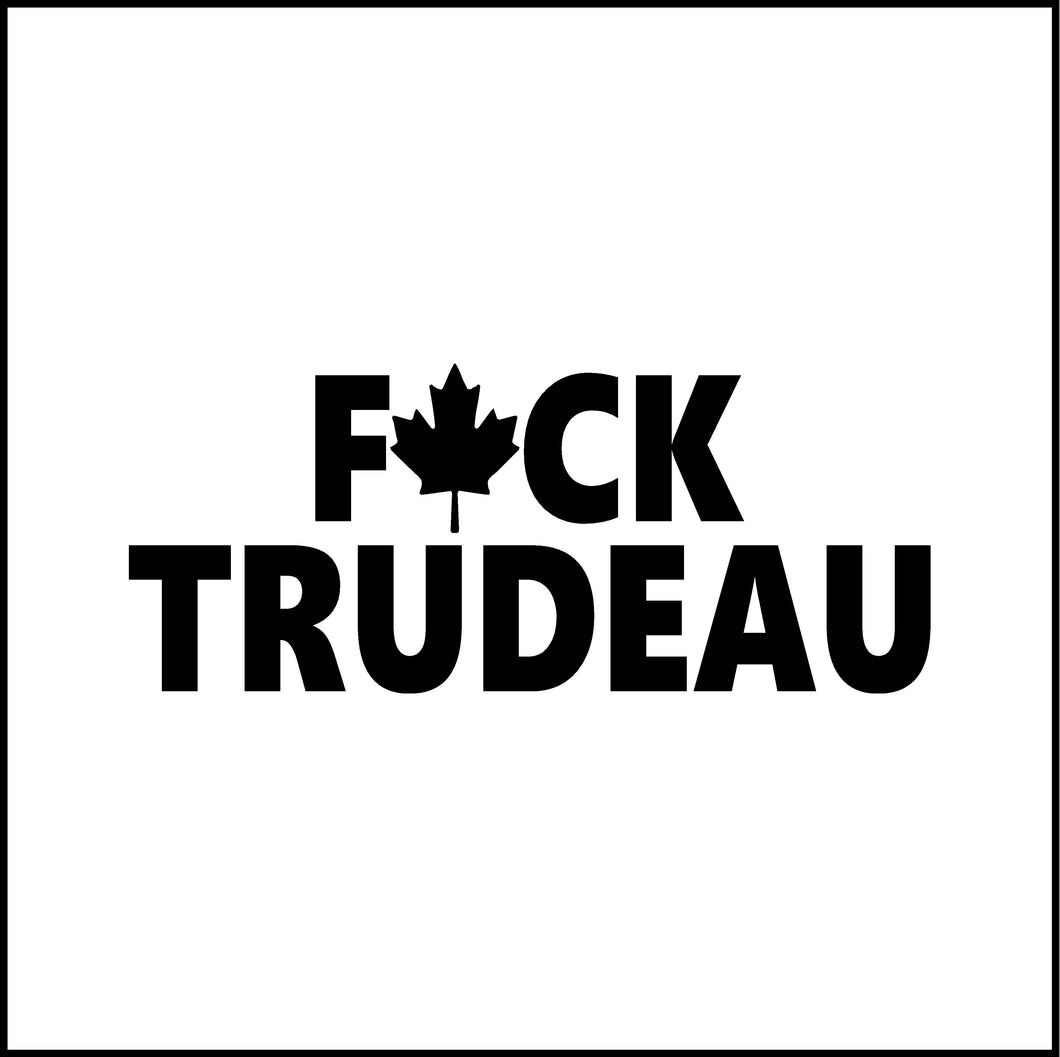 Fu*k Trudeau Maple Leaf (Stacked) Vinyl Decal