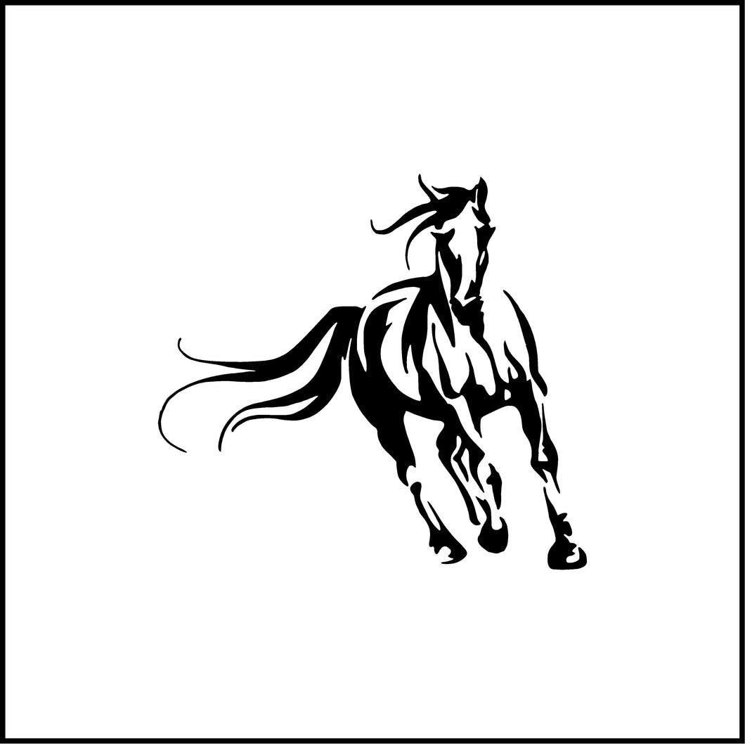 Horse Running Outline Vinyl Decal