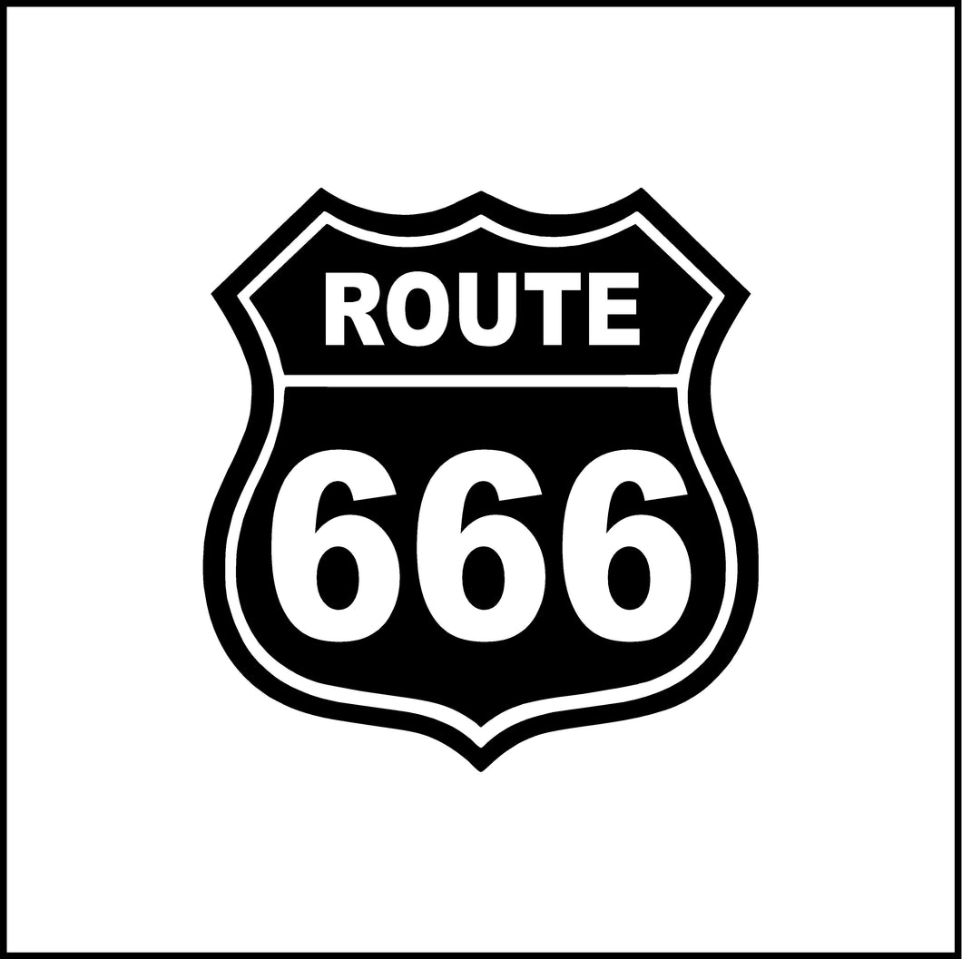 Route 666 Vinyl Decal