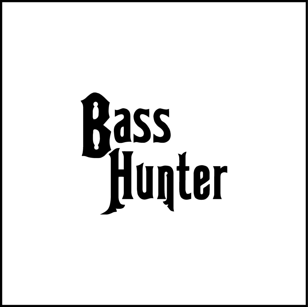 Bass Hunter Fishing Vinyl Decal