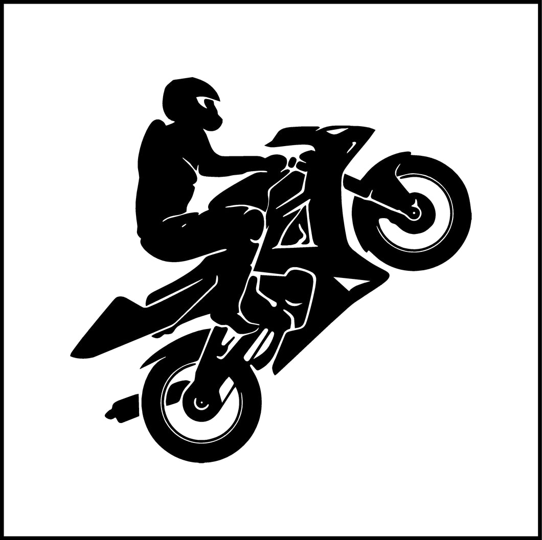 Guy Sports Bike/Motorcycle Rider Vinyl Decal