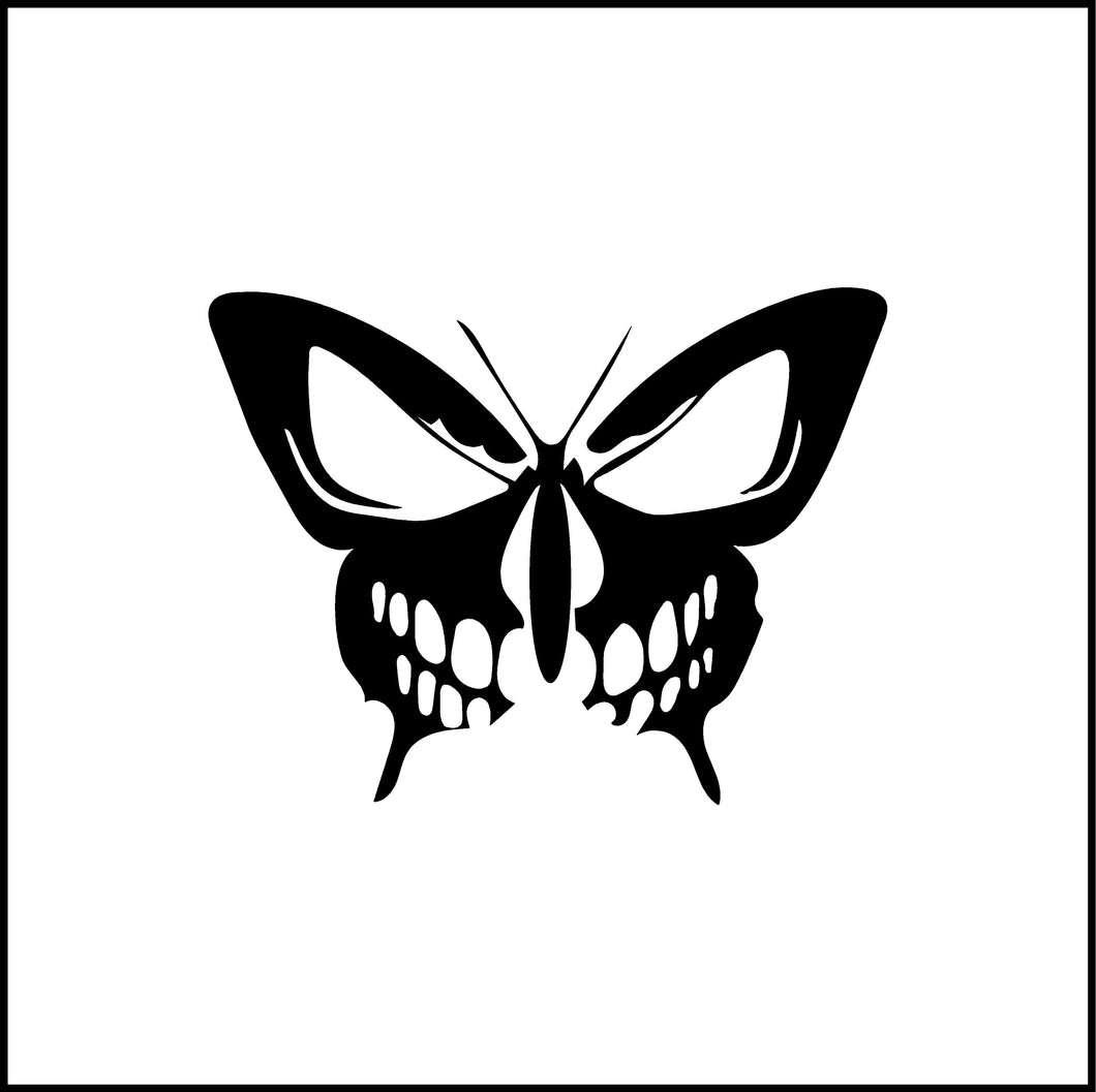 Skull Butterfly Vinyl Decal