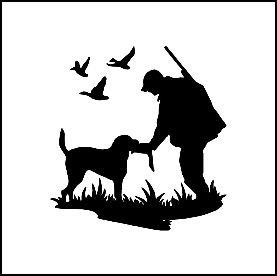 Hunter And His Dog Vinyl Decal