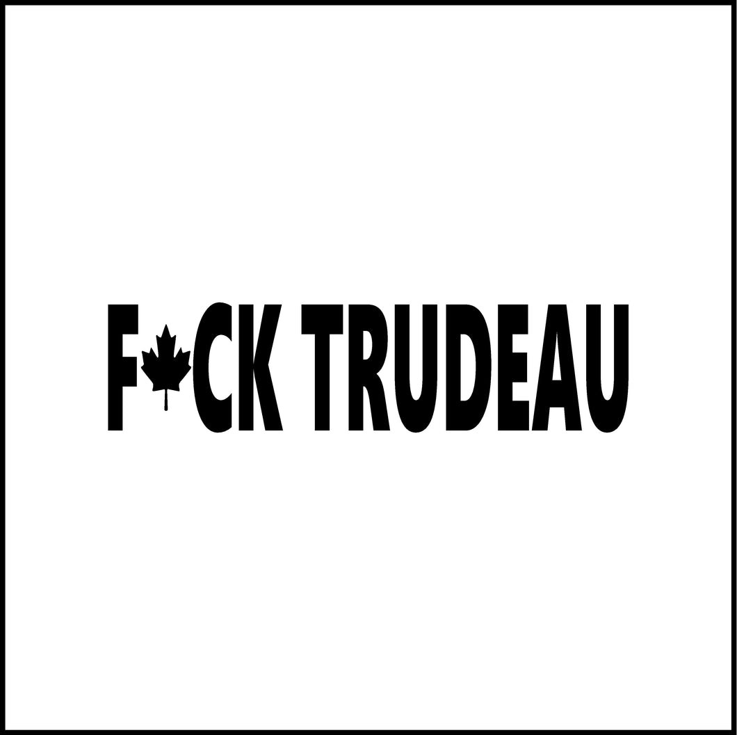 Fu*k Trudeau Maple Leaf Vinyl Decal/Sticker