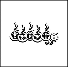 Load image into Gallery viewer, Coffee Cups And Coffee Beans Vinyl Decal
