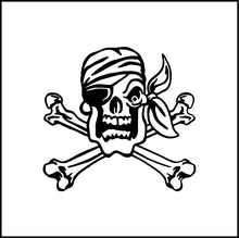 Load image into Gallery viewer, Pirate Skull And Cross Bones Vinyl Decal
