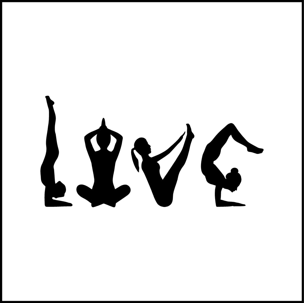 Love Yoga Vinyl Decal