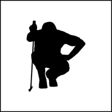 Load image into Gallery viewer, Golfer Checking Putt Vinyl Decal/Sticker
