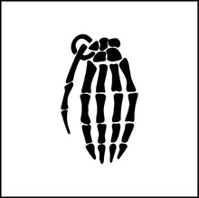 Load image into Gallery viewer, Skeleton Hand Grenade Vinyl Decal
