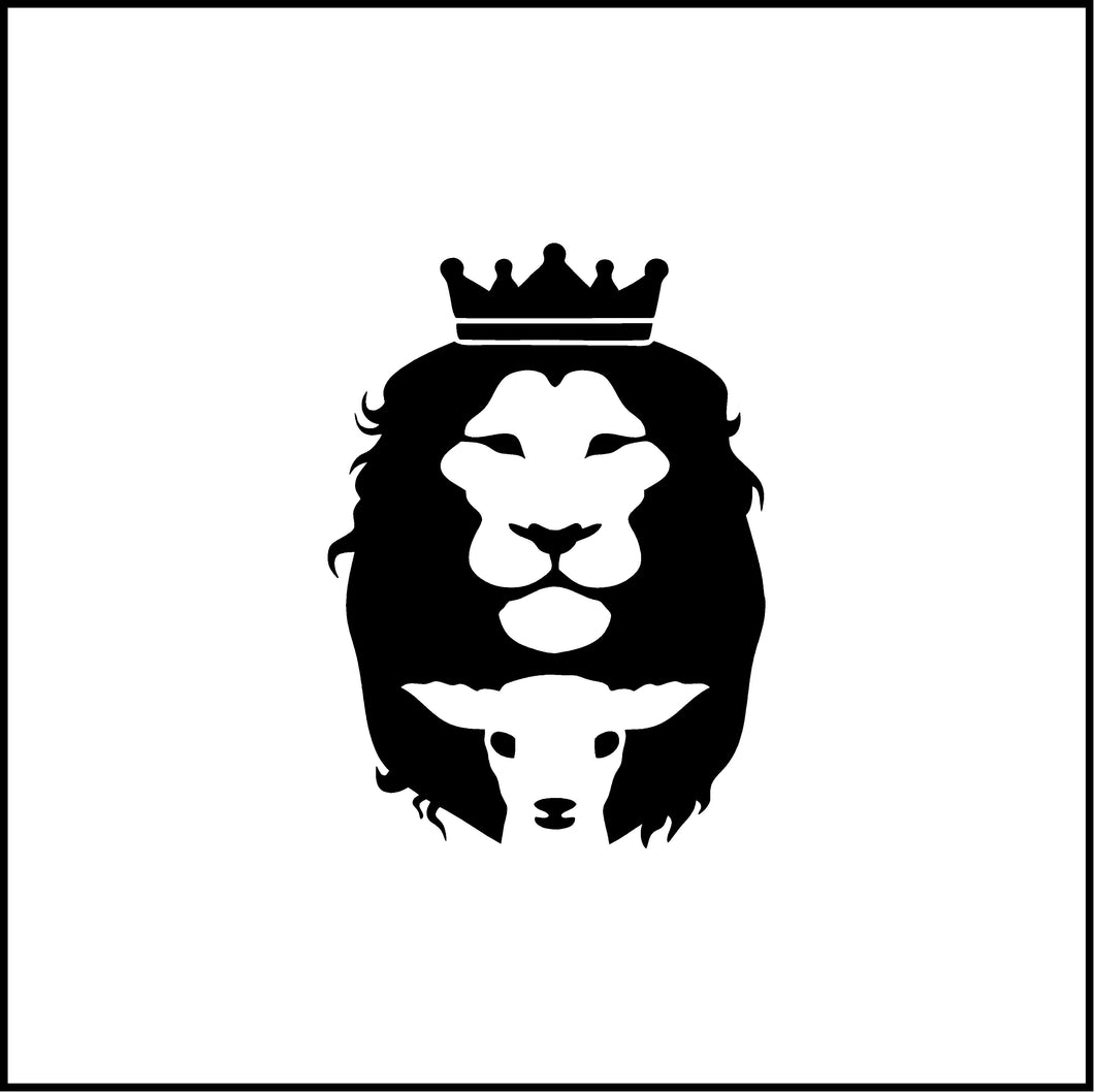 Lion And Lamb Silhouette Vinyl Decal