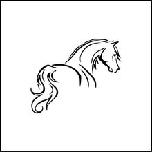 Load image into Gallery viewer, Horse Upper Body Outline Vinyl Decal
