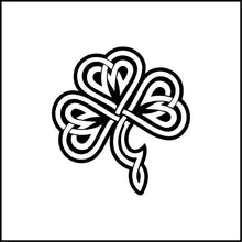 Load image into Gallery viewer, Celtic Shamrock Four Leaf Clover Vinyl Decal
