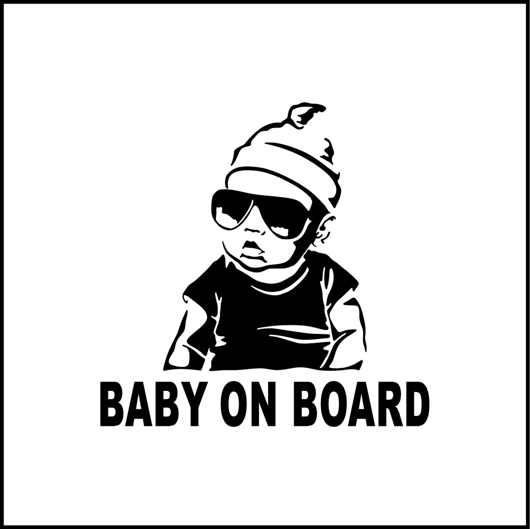 Cool Baby On Board Vinyl Decal