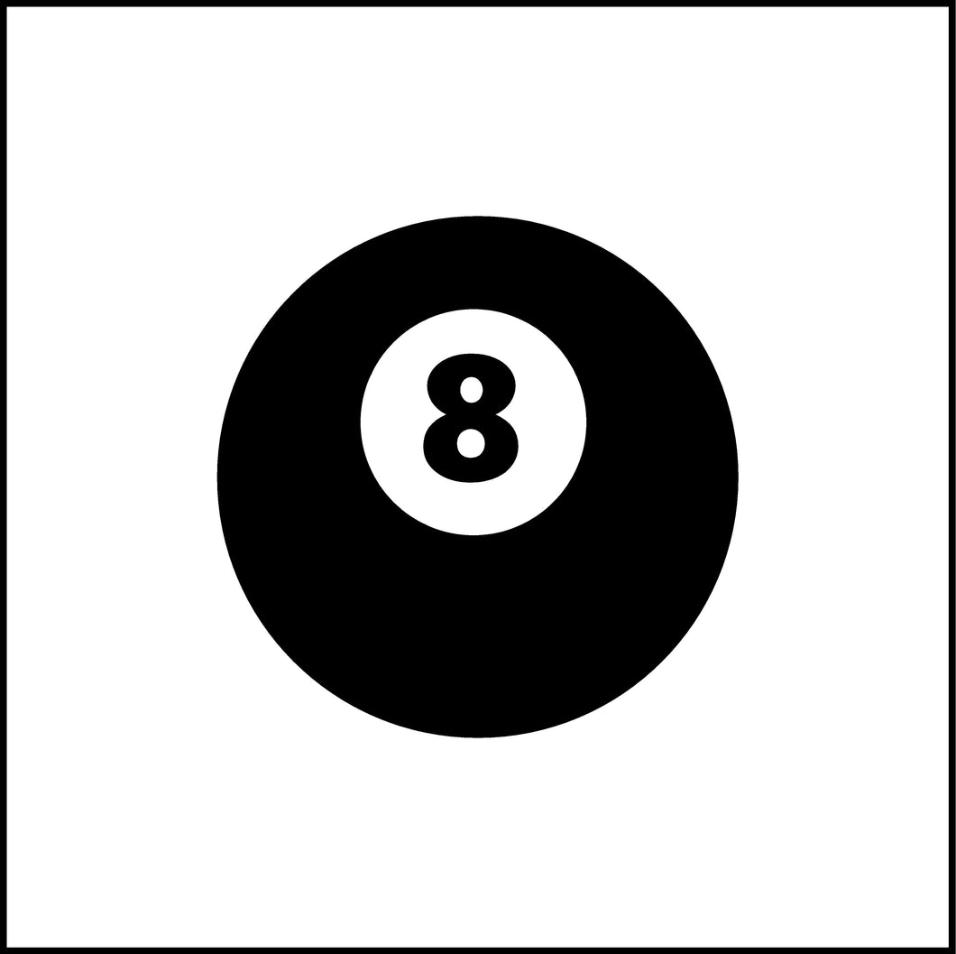 8 Ball Pool Game Vinyl Decal/Sticker