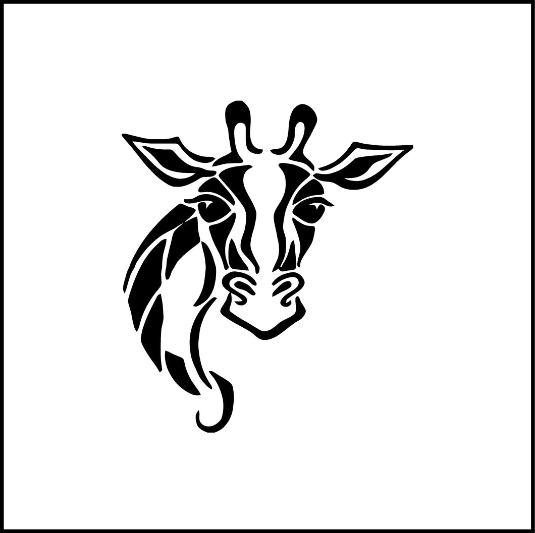 Giraffe Head/Face Vinyl Decal