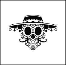 Load image into Gallery viewer, Day Of The Dead Sugar Skull Vinyl Decal
