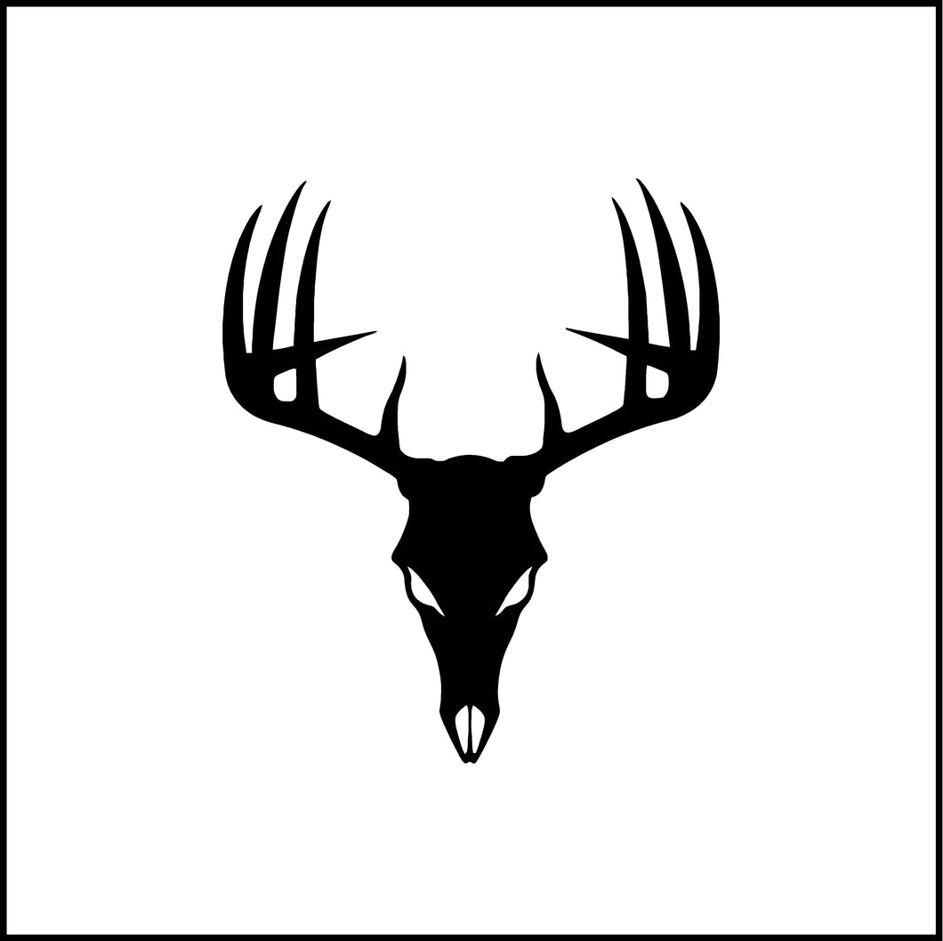 Deer Skull Head Vinyl Decal