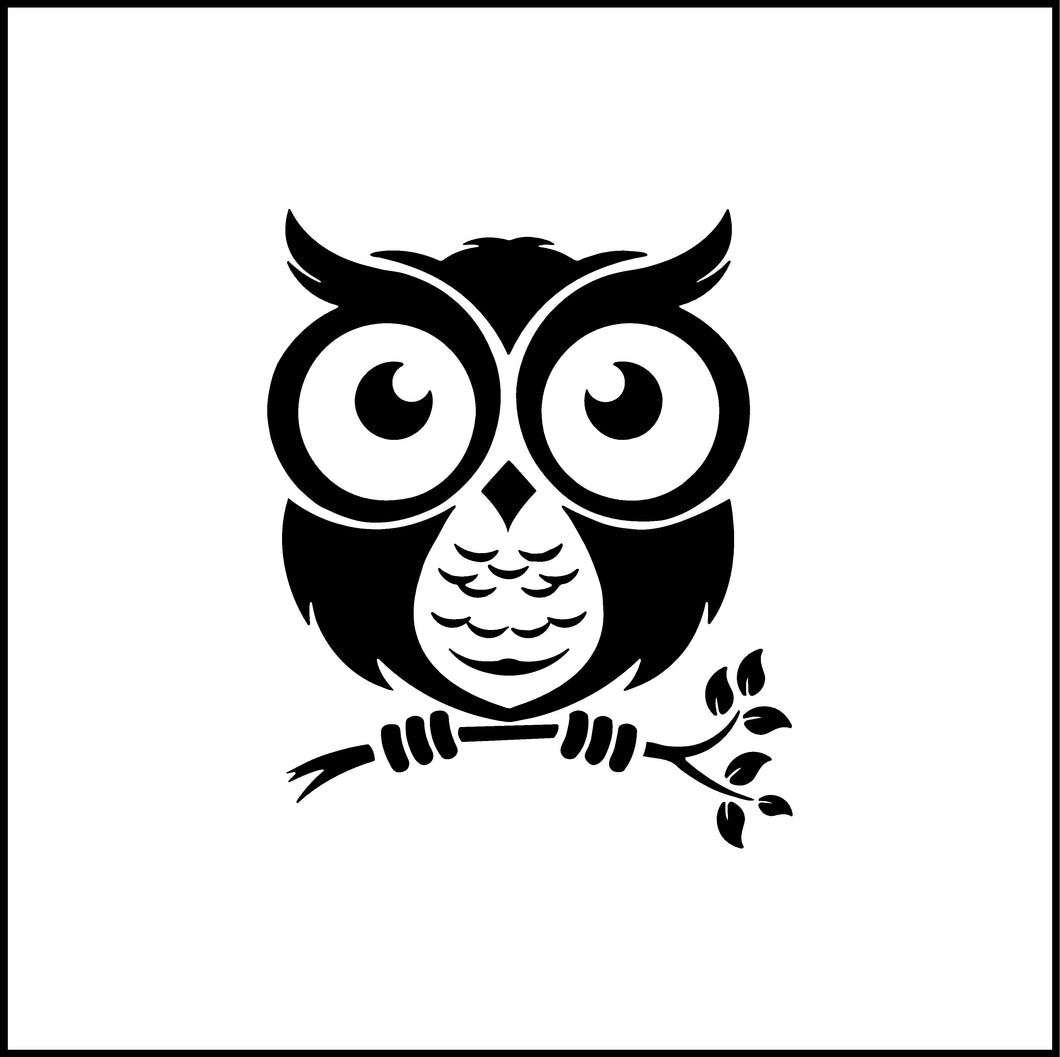 Owl On A Branch Vinyl Decal