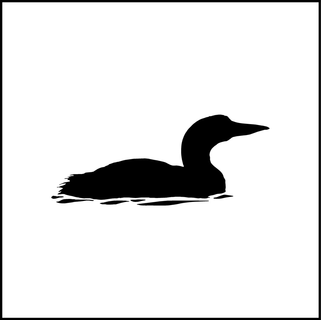 Loon In Water Vinyl Decal
