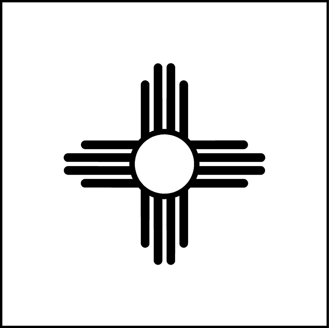 New Mexico Zia State Flag Symbol Vinyl Decal