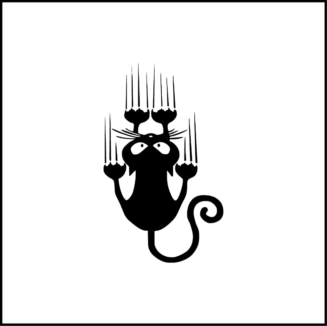 Cat Clawing Vinyl Decal